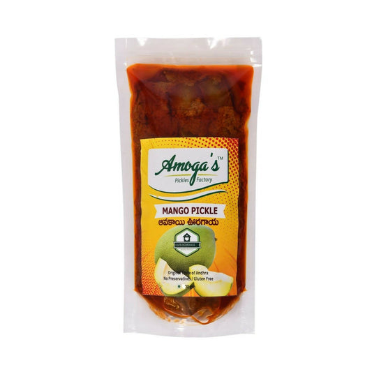 Amoga's Pickles Factory Andhra Authentic Mango Avakaya Pickle without Garlic - Grab2buy