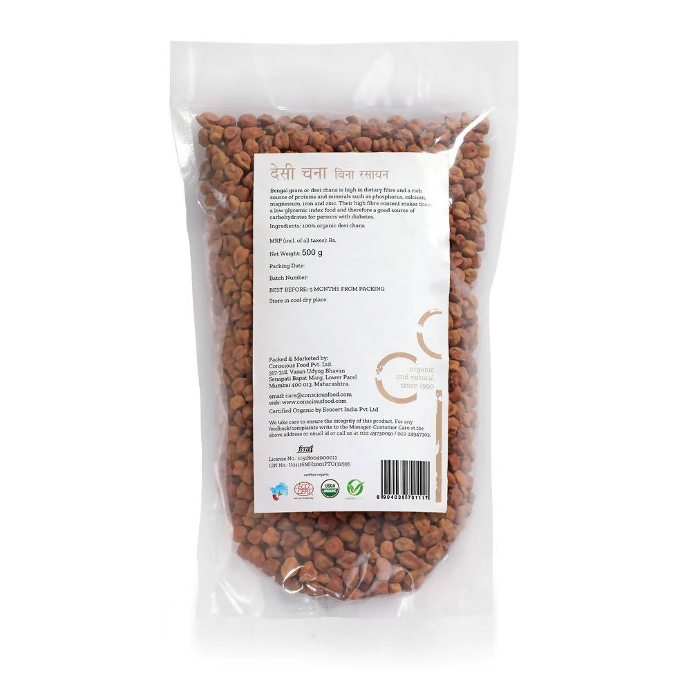 Conscious Food Organic Bengal Gram (Desi Chana) 