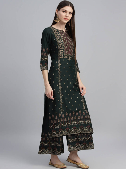 Cheera Printed Kurta Palazzo set (CH117KP) - Grab2buy