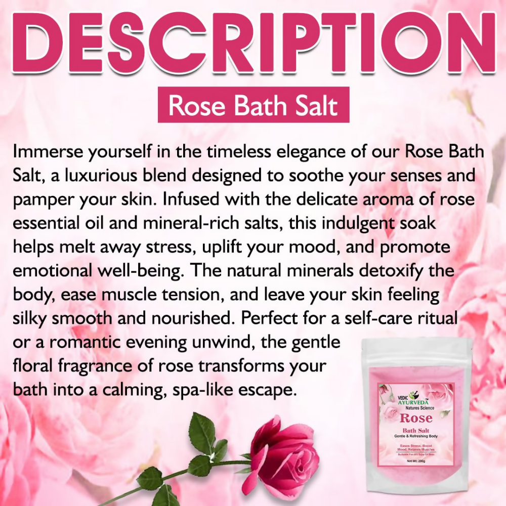 VedicAyurveda Rose Bath Salt  Grab2Buy VedicAyurveda Grab2Buy