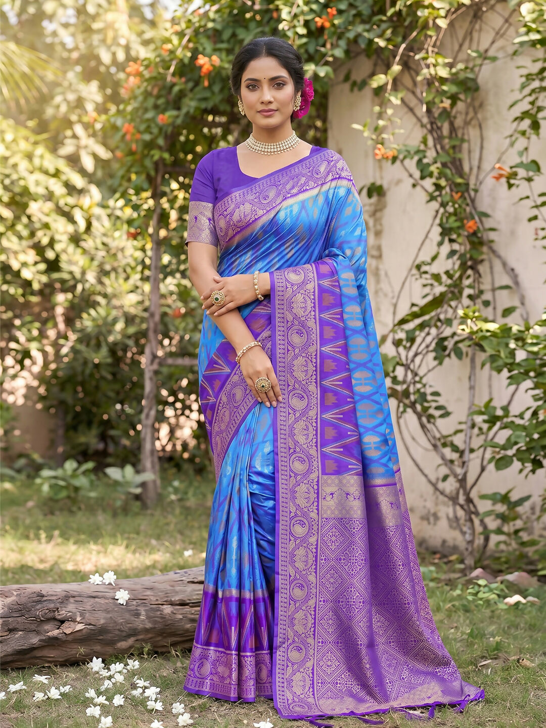Shree Shyam Fashion Sky Blue Soft Silk Saree