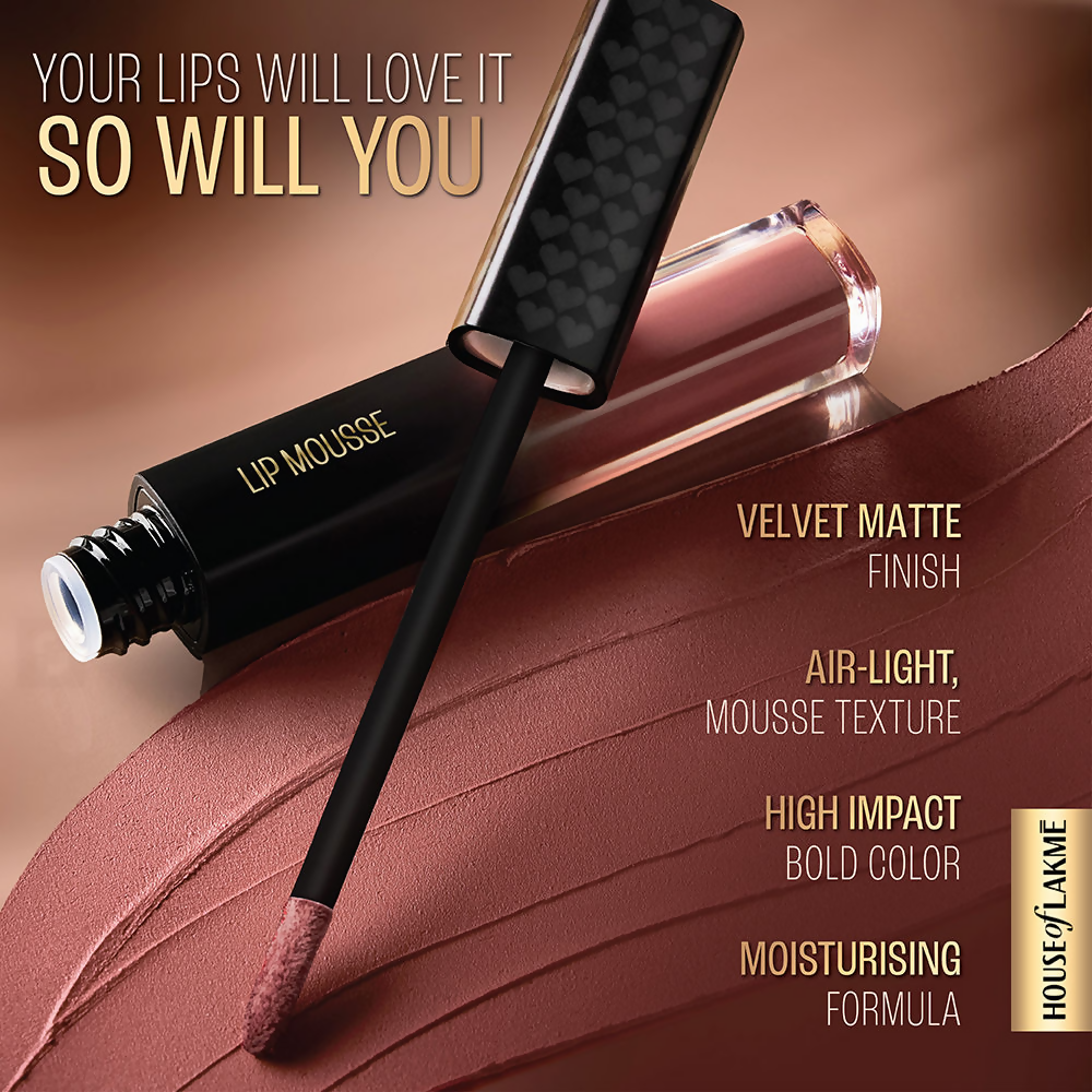 Lakme Xtraordin-Airy Velvet Matte Lip Mousse - Perfect Match Pink