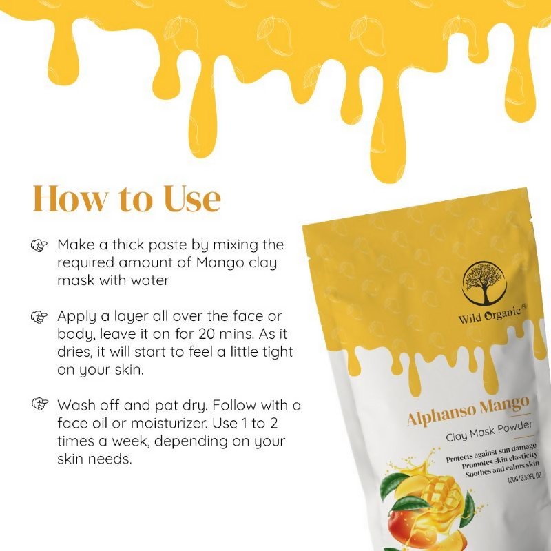 Wild Organic Alphanso Mango Clay Mask Powder 