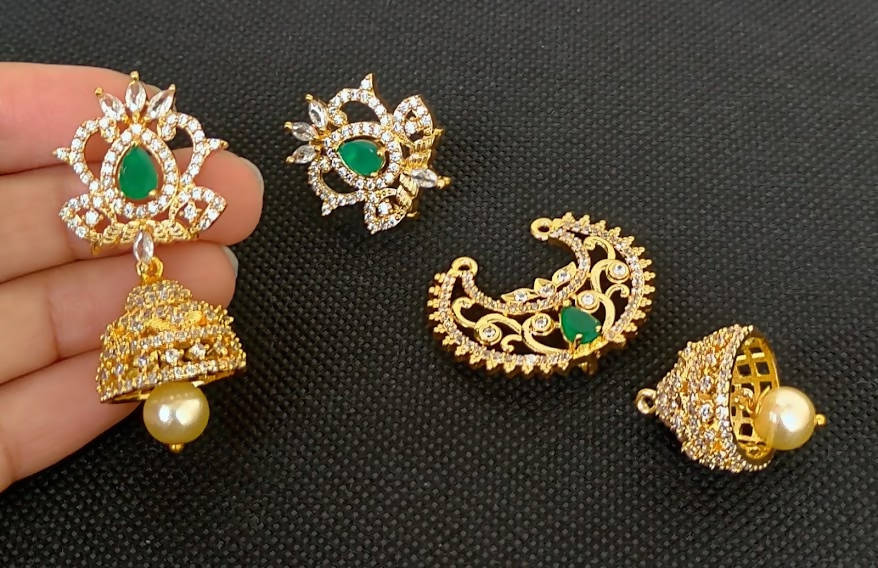 AD Emeralds Designer Jhumkas online