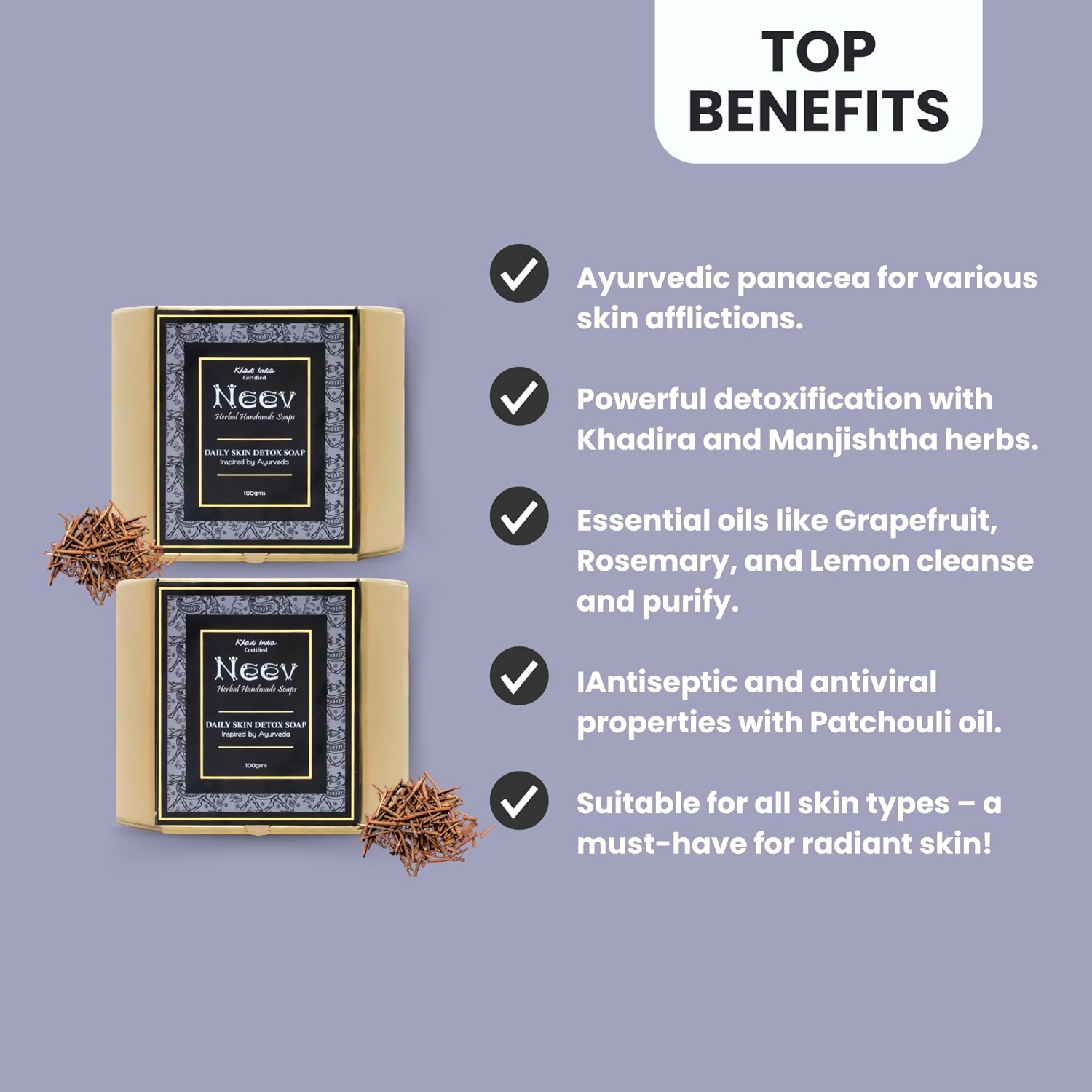 Neev Herbal Handmade Soaps Daily Skin Detox