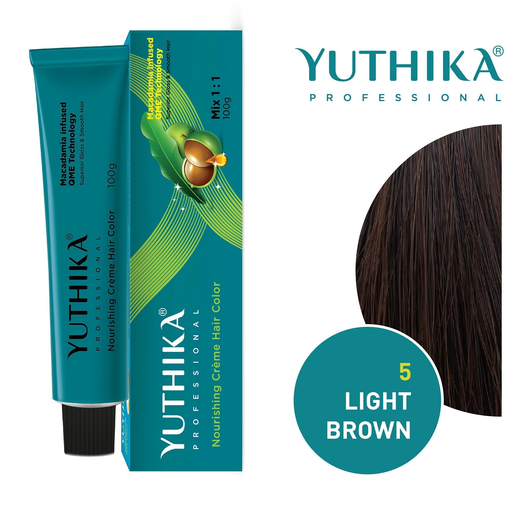 Yuthika Professional Creme Hair Colour - Light Brown  Grab2Buy Yuthika Grab2Buy