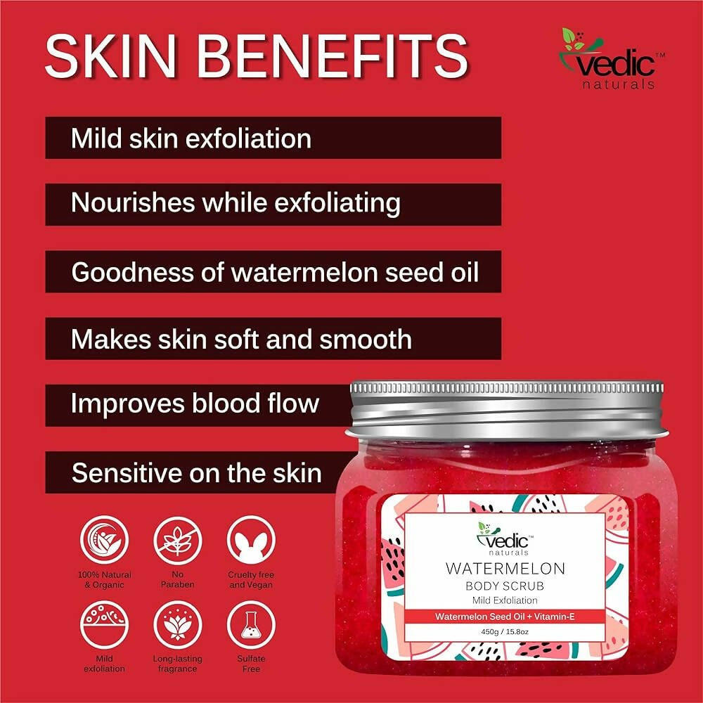 Vedic Naturals Watermelon Body Scrub  Grab2Buy Vedic Naturals Grab2Buy
