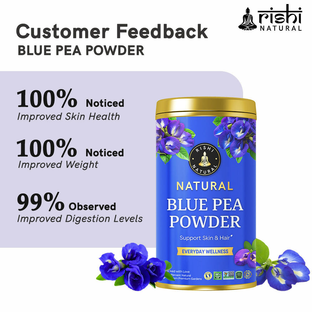 Rishi Natural Blue Pea Powder - For Hair Growth 