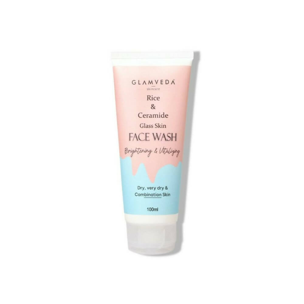 Glamveda Rice & Ceramide Glass Skin Face Wash - Grab2buy
