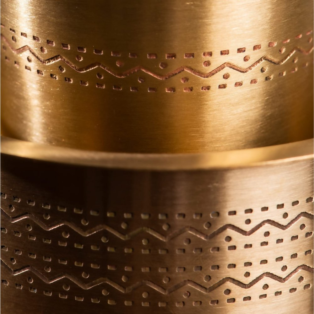 Sidapur Brass Dabara - Etched Matt