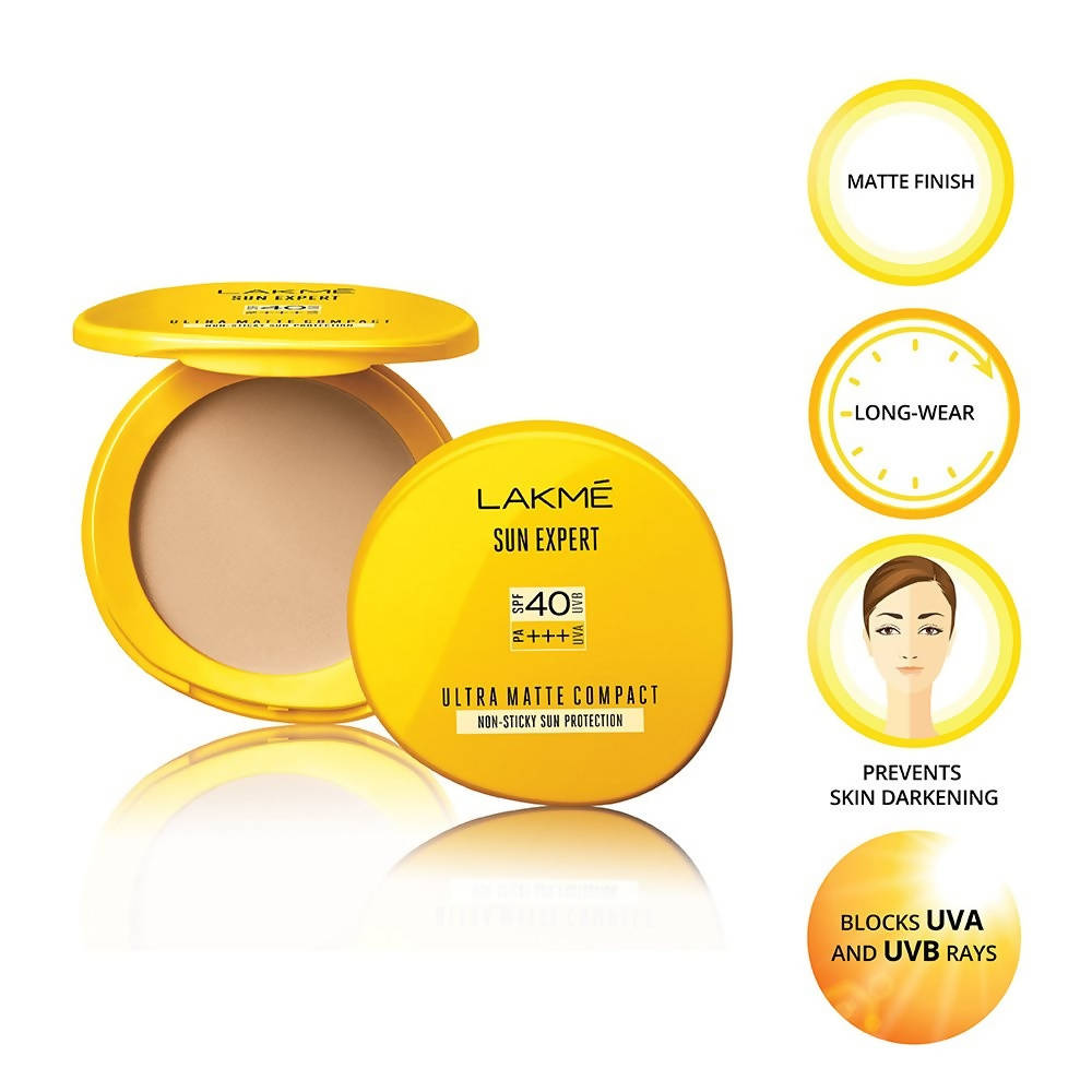 Lakme Sun Expert Ultra Matte Compact, SPF 40 (PA+++) - Grab2buy