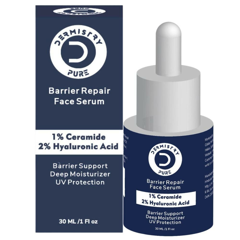 Dermistry Pure 1% Ceramide 2% Hyaluronic Acid Sensitive & Dry Skin Moisturizer Barrier Repair Serum 