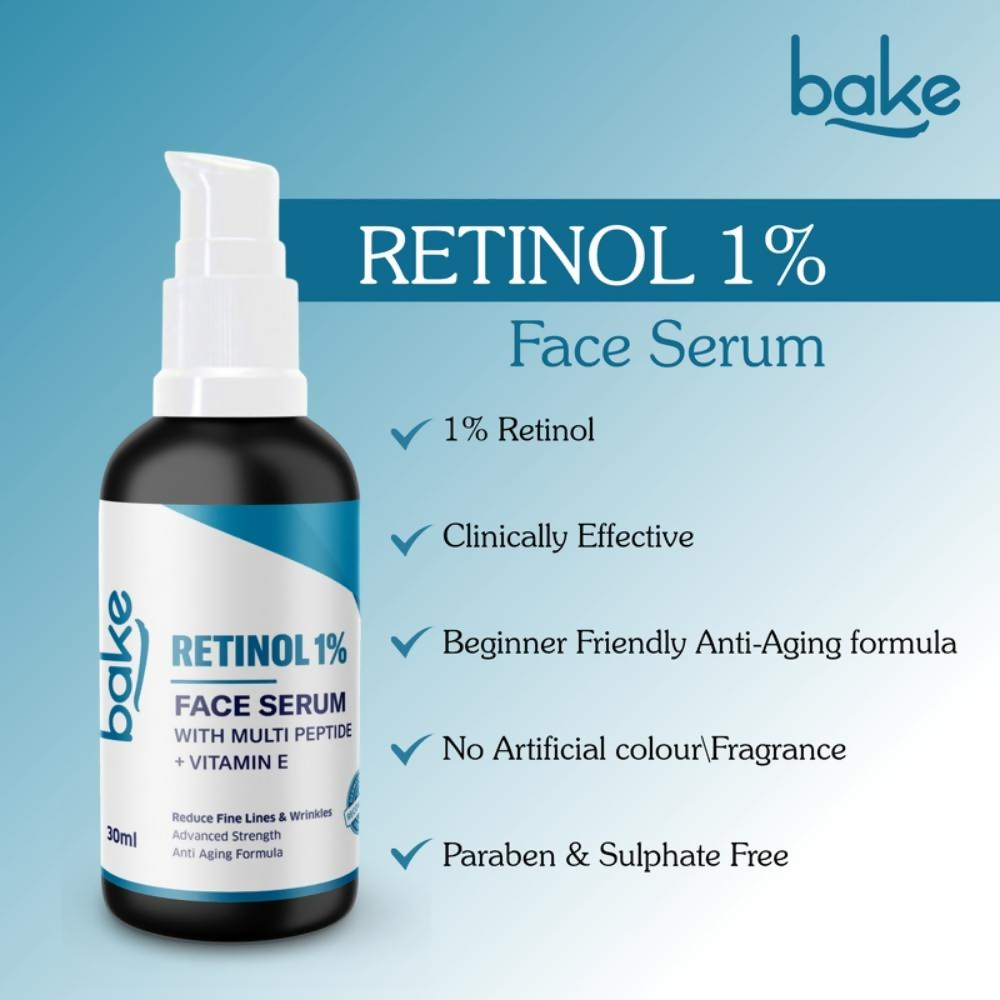 Bake Retinol 1% Face Serum With Multi Peptide + Vitamin E  Grab2Buy Bake Grab2Buy