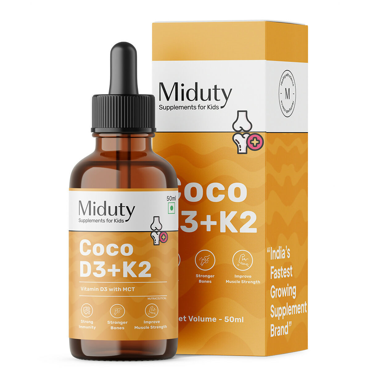 Miduty by Palak Notes Coco D3+K2 Drops For Kids & Babies 