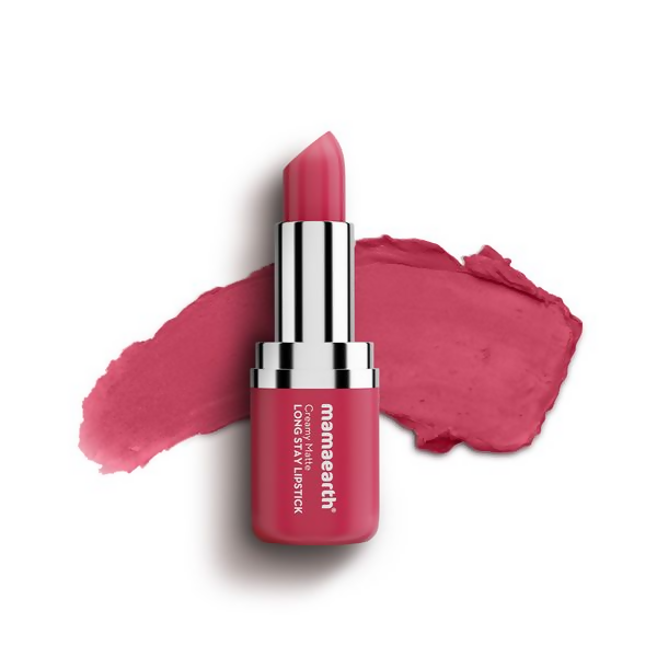 Mamaearth Creamy Matte Long Stay Lipstick - Rosewood Pink 