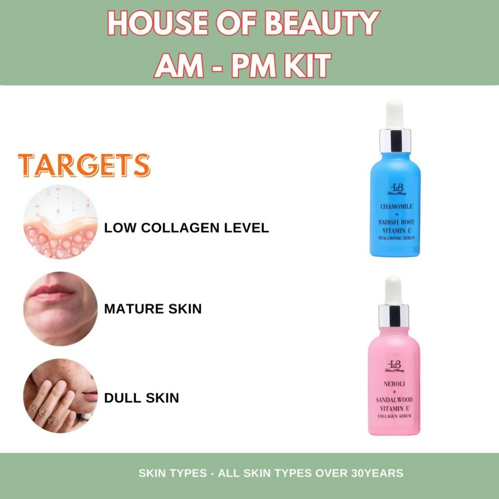 House of Beauty Am + Pm Pack - Collagen + Hyaluronic Serum 