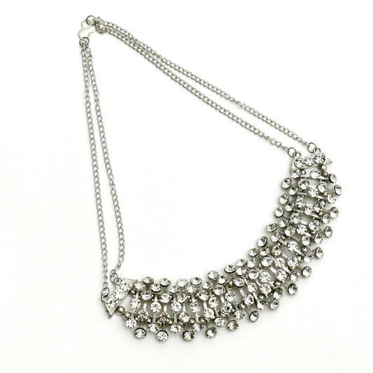 Mominos Fashion Johar Kamal Silver-Plated Brass Finish Kundan Choker For Women - Grab2buy
