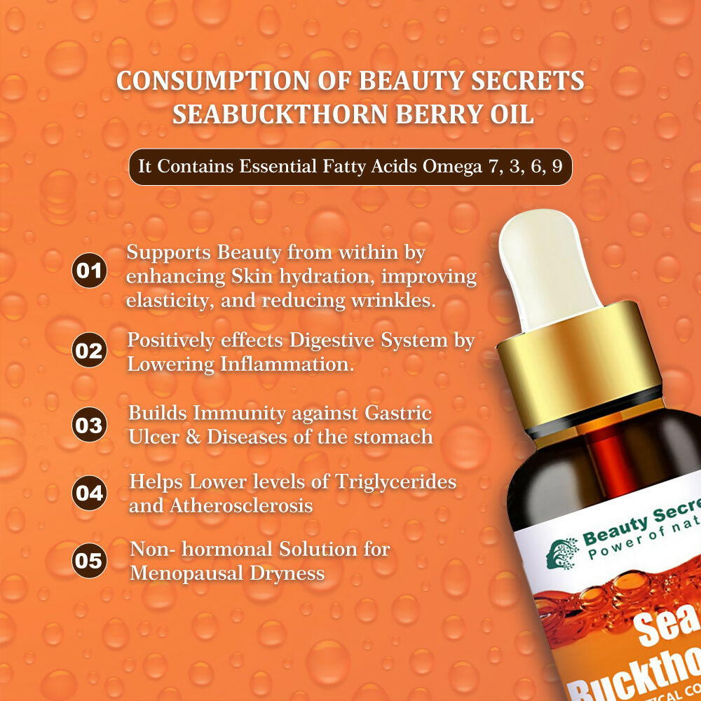 Beauty Secrets Organic Sea Buckthorn Berry Oil  Grab2Buy Beauty Secrets Grab2Buy