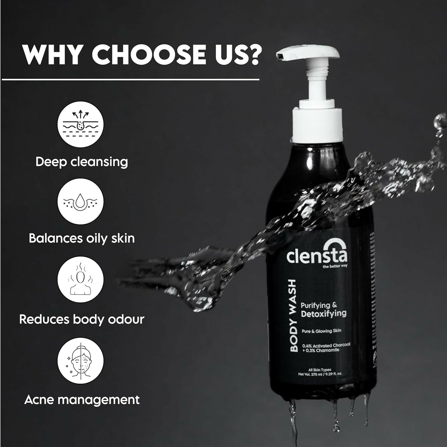 Clensta Purifying & Detoxifying Body Wash 