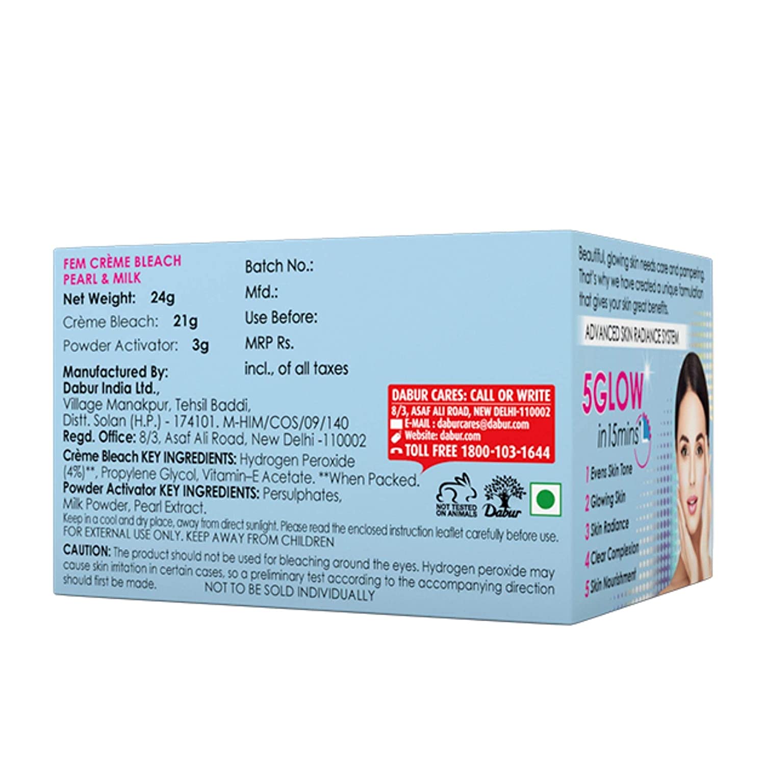 Fem Fairness Naturals Pearl Cream Bleach 