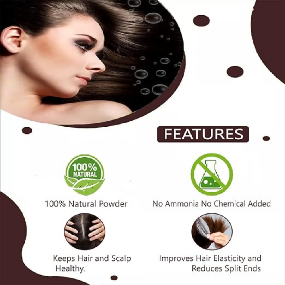 VedicAyurveda Henna Based Hair Colour, Natural brown and Chestnut Brown  Grab2Buy VedicAyurveda Grab2Buy