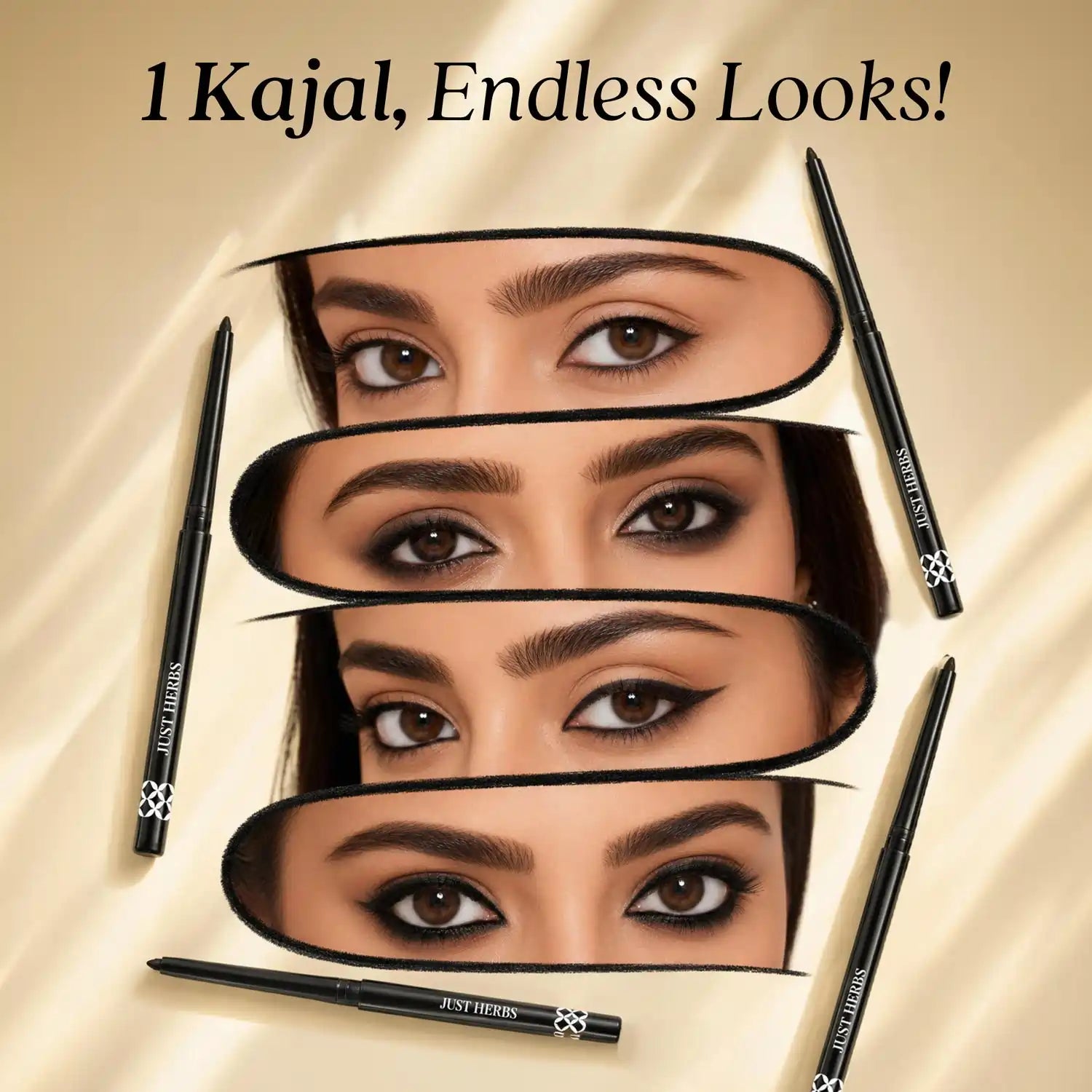 Naynam Day-long Kohl Kajal – Deep Black | Cyclosiloxane-Free 