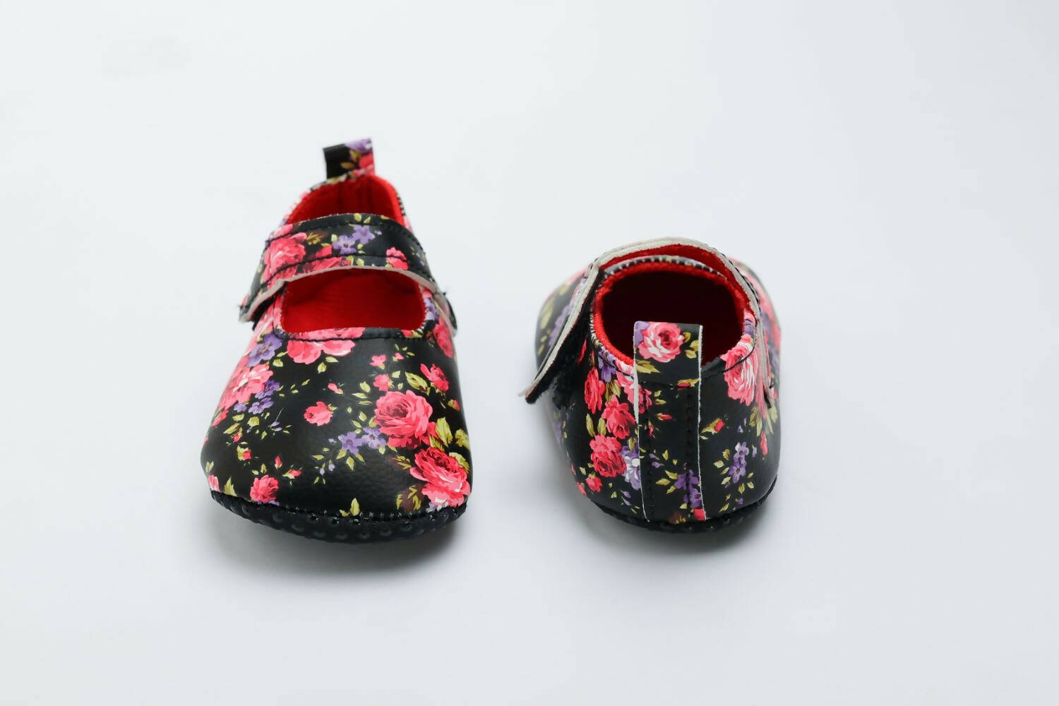 Tiny Bugs Girls Flowral Print Infants Booties - Black  Grab2Buy Tiny Bugs Grab2Buy