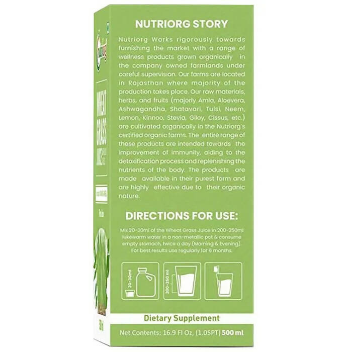 Nutriorg Wheat Grass Juice with Giloy & Tulsi 