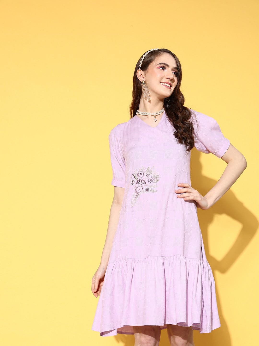 Yufta Floral A-Line Dress  Grab2Buy Yufta Grab2Buy