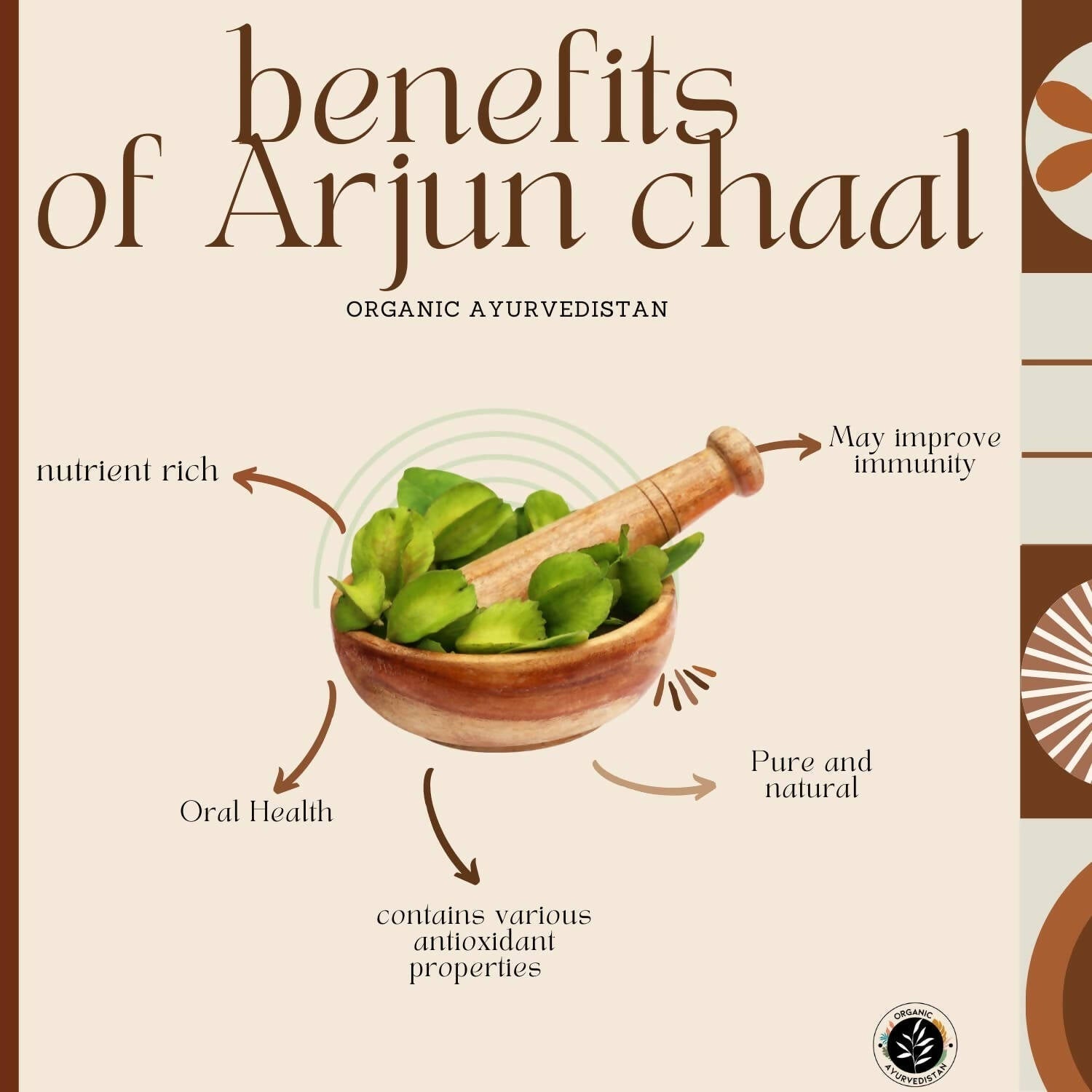 Organic Ayurvedistan Arjun Chaal Powder 