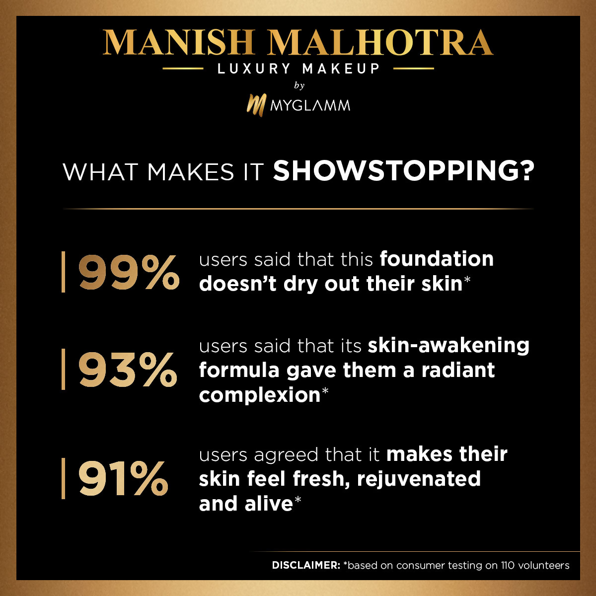 MyGlamm Manish Malhotra Beauty Skin Awakening Foundation - Warm Mocha