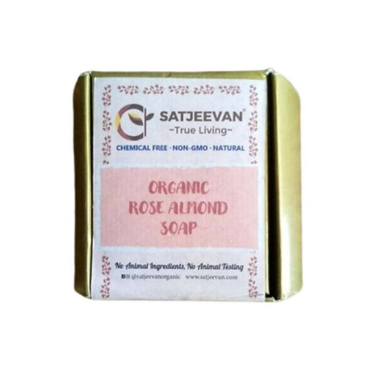 Satjeevan Organic Rose Almond Soap - Grab2buy