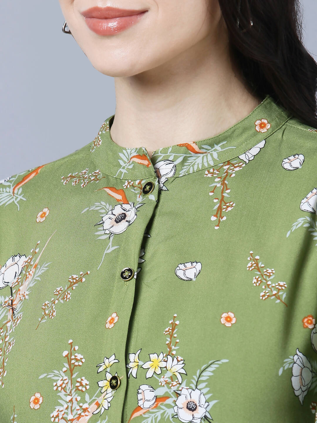 Myshka Stylish Green Viscose Short Sleeve Women's Top
