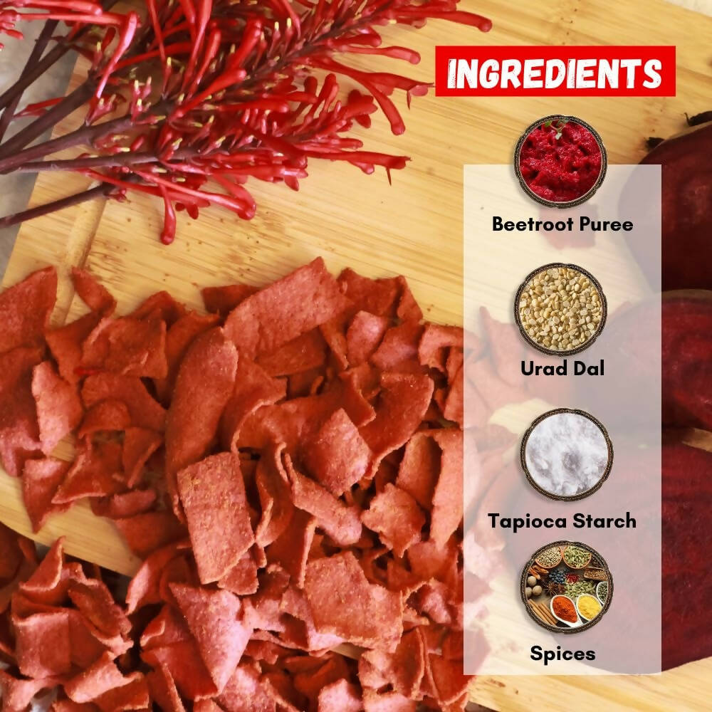 Healthy Master Light & Crispy Beetroot Chips | Crunchy Snack 