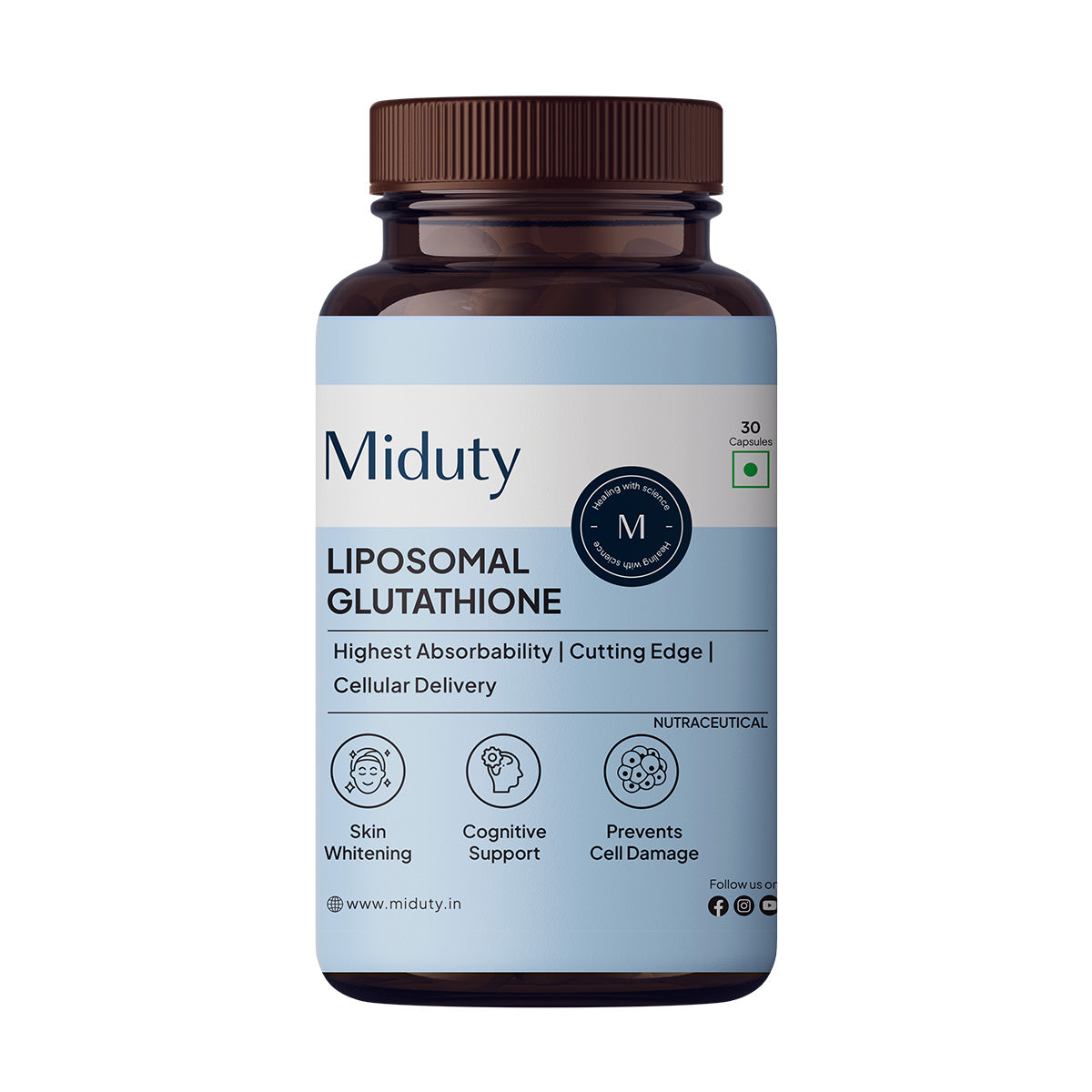 Miduty by Palak Notes Liposomal Glutathione Capsules - Grab2buy