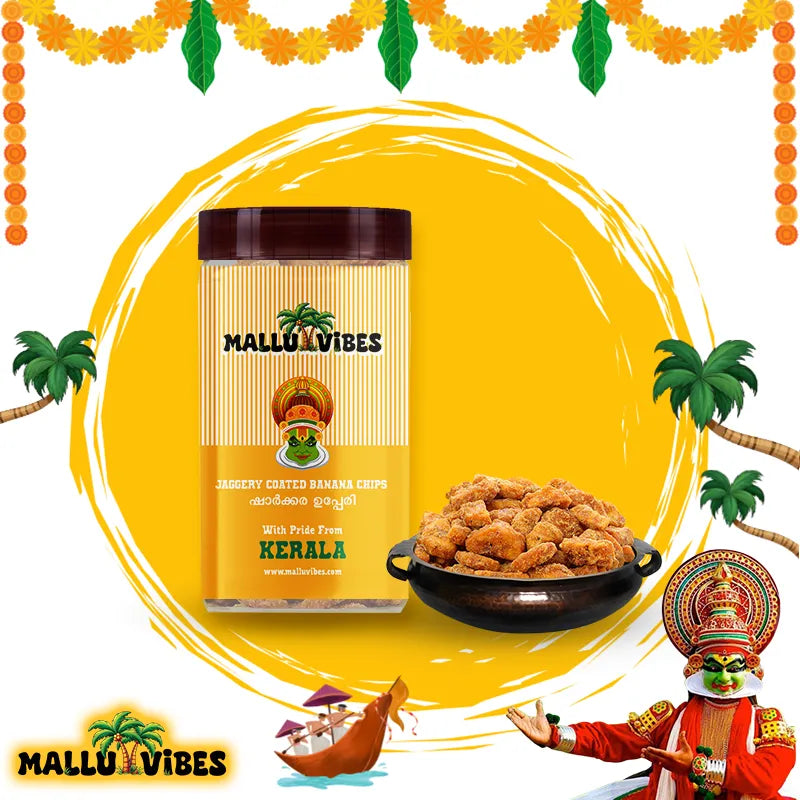 Mallu Vibes Jaggery Coated Banana Chips Mallu Vibes