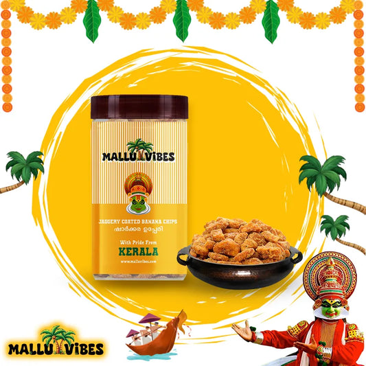 Mallu Vibes Jaggery Coated Banana Chips Mallu Vibes