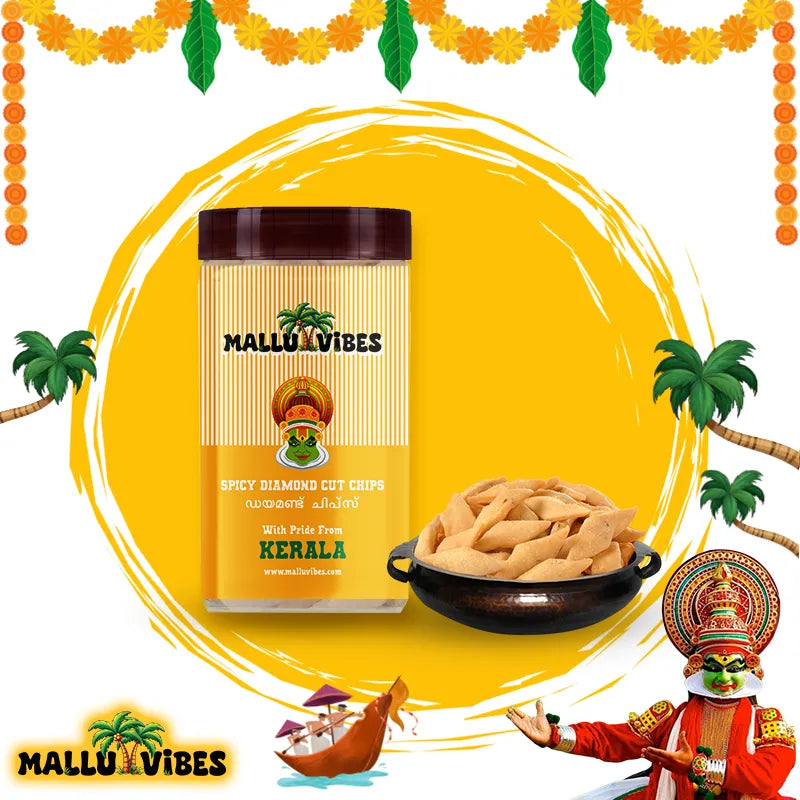 Mallu Vibes Spicy Diamond Cut Chips Mallu Vibes