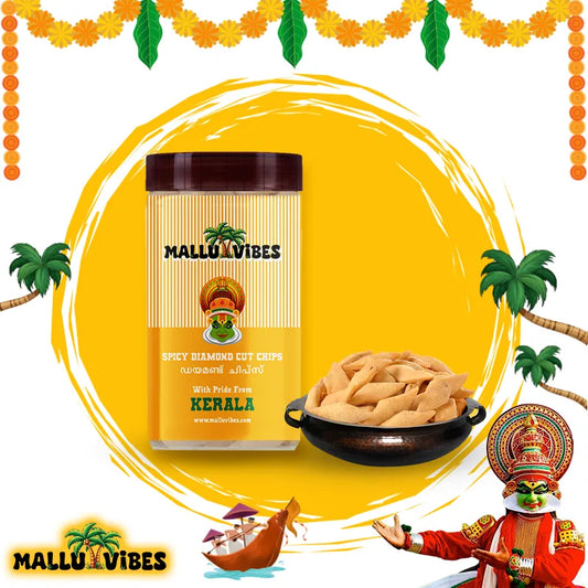 Mallu Vibes Spicy Diamond Cut Chips Mallu Vibes