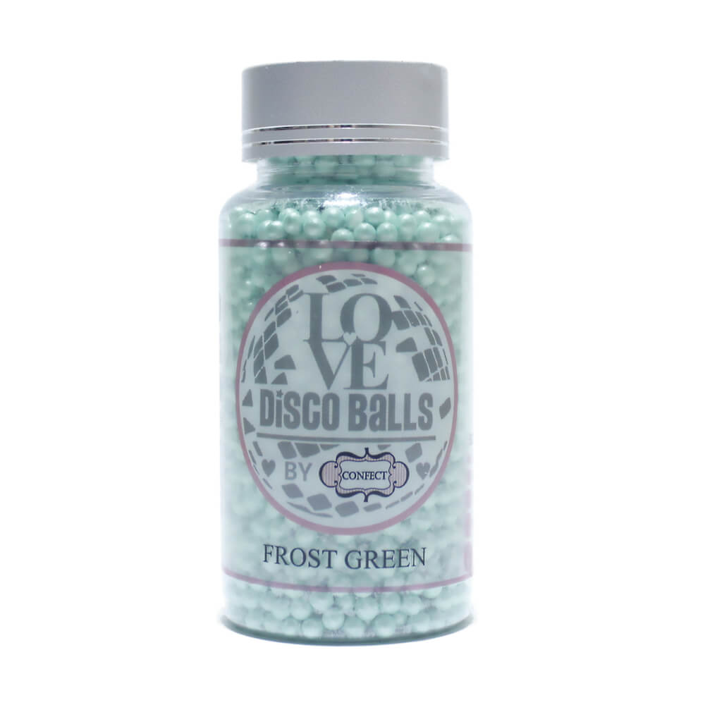Confect Frost Green Disco Balls Sprinkles 2 MM