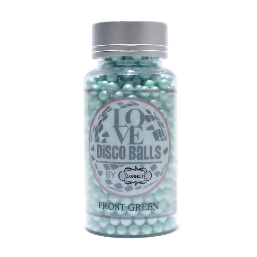 Confect Frost Green Disco Balls Sprinkles 4 MM