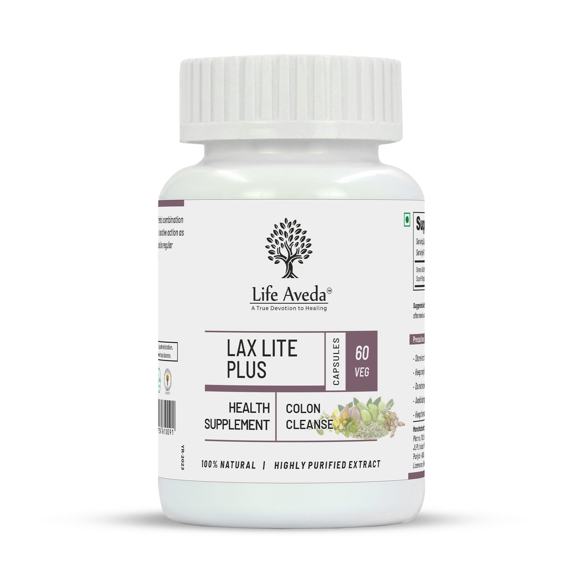 Life Aveda Lax Lite Plus Veg Capsules 