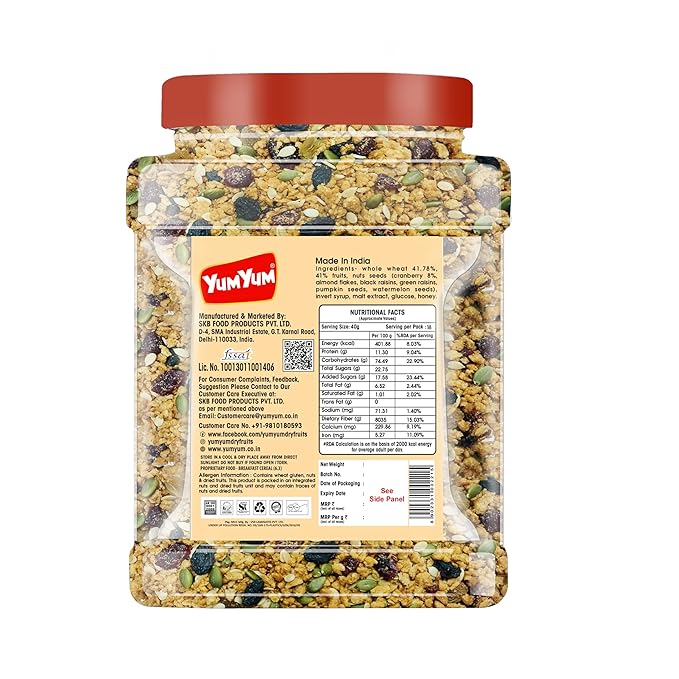 Yum Yum Fruit, Nuts & Seeds Muesli Jar  Grab2Buy Yum Yum Grab2Buy