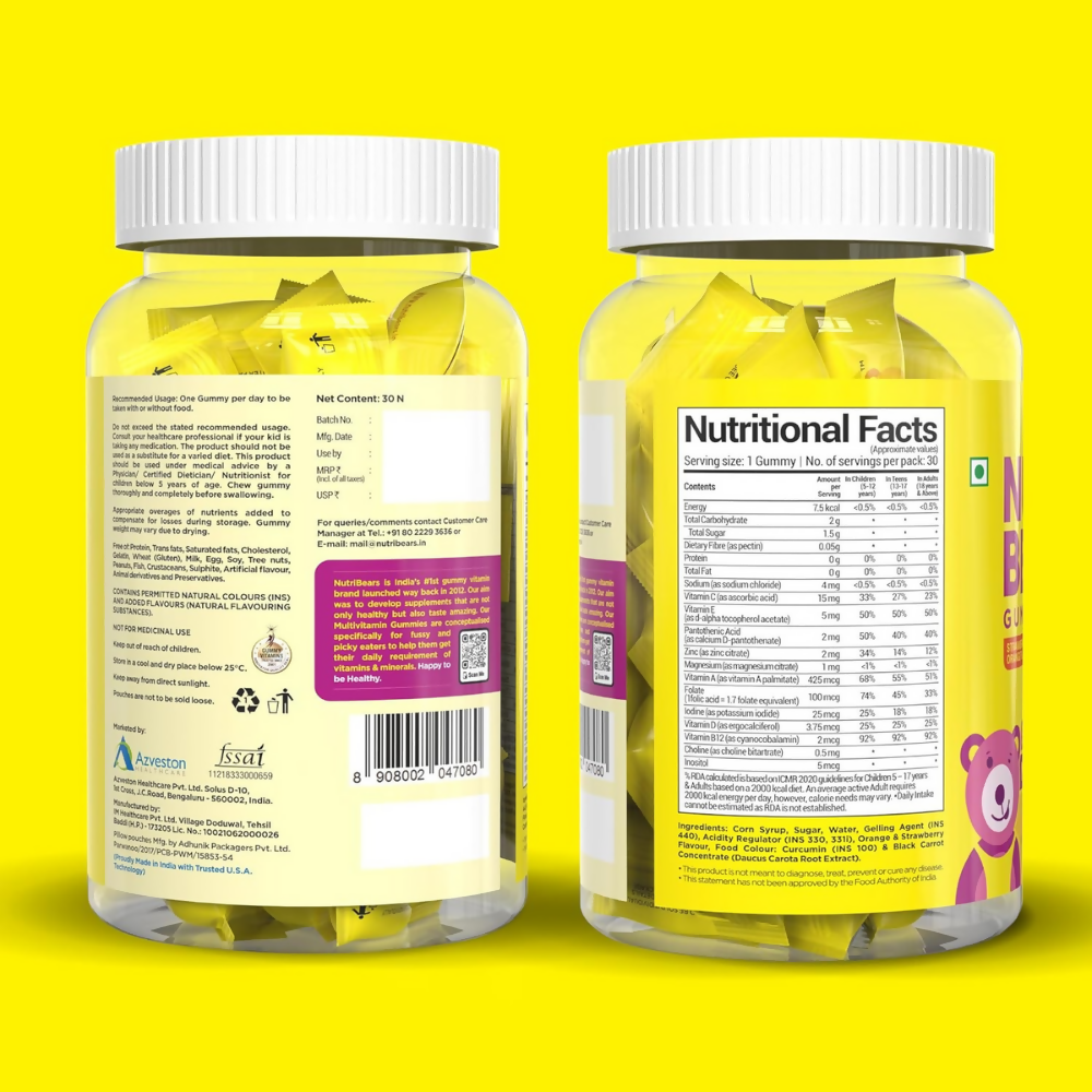 NutriBears Kids Multivitamin and Eye Health Combo
