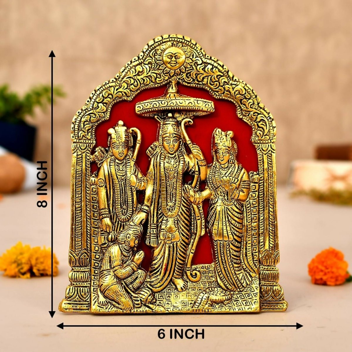 Ascension Metal Plated Ram Darbar Wall Hanging - Grab2buy