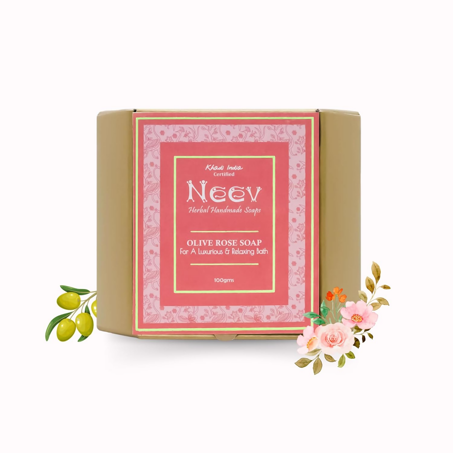 Neev Herbal Mahua Organic Olive Rose Handmade Soap