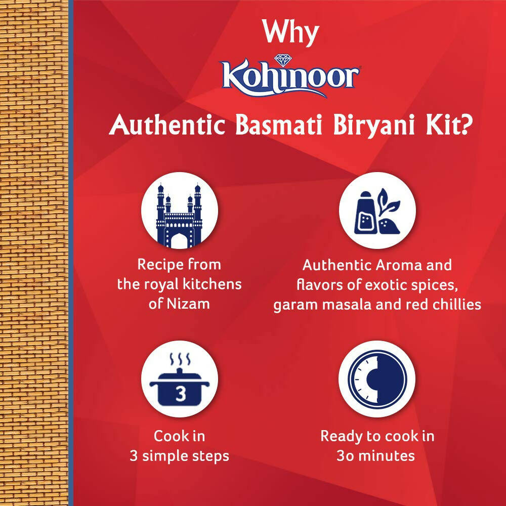 Kohinoor Authentic Hyderabadi Biryani Kit - Grab2buy