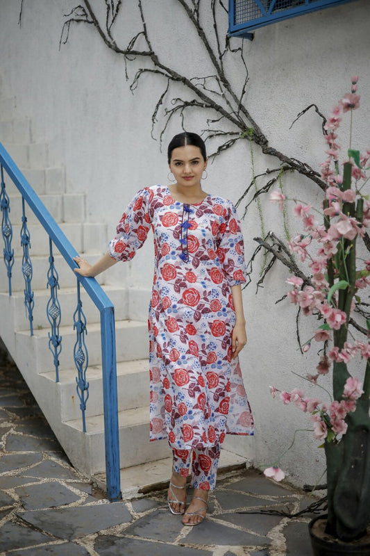 Aayaa Pure Muslin printed Multi Co-Ord Set - Multi Color 