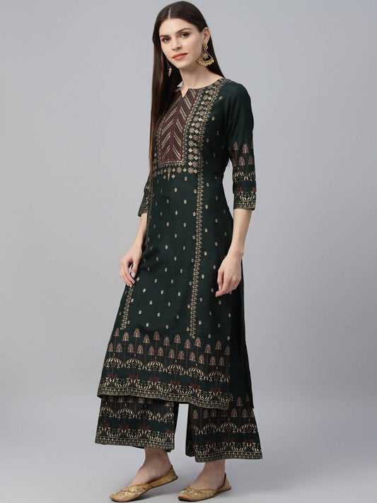 Cheera Printed Kurta Palazzo set (CH117KP) - Grab2buy