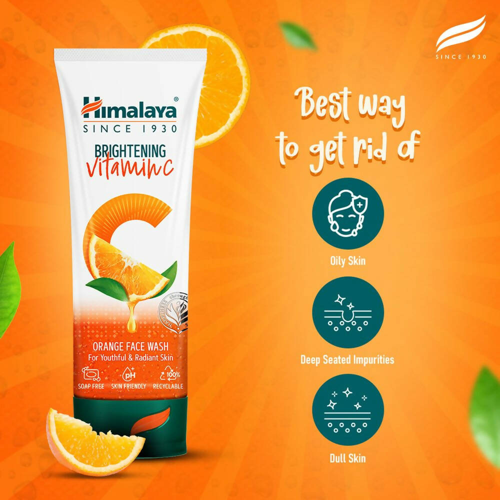 Himalaya Herbals Brightening Vitamin C Orange Face Wash 